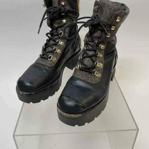 Michael Kors MK Designer Women's Black Combat Boots - Size 7.5M